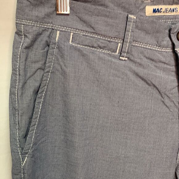 Mac Jeans Lenny Gray Blue Slim Fit Flat Front Chino Style Jeans Size 33/34 - Picture 5 of 15